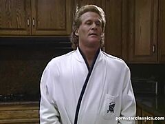 Lucky gets ambitious with double penetration in vintage threesome anal fucking