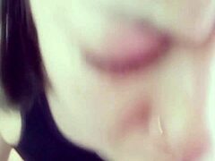 Oh yeah, check out this homemade blowjob with her amazing deep throat skills on that big cock