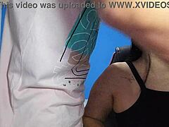 Hey, check out this cute Brazilian housewife seducing the neighbor technician with her sexy moves