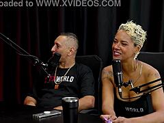 Whoa, this naughty one does a sensual striptease after sharing she did dp with a thick toy! She's hunting for a dwarf and someone to suck, sit or pass - natt paradise on sheer red!