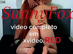 Sunnyfox starts by sucking eagerly before riding the thick cock in her curvy lingerie tease