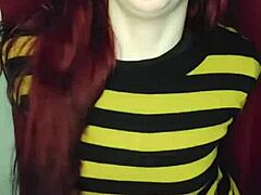 Your stepsister gets turned on by your nudes and comes for you with her ass plug in roleplay argentina p1