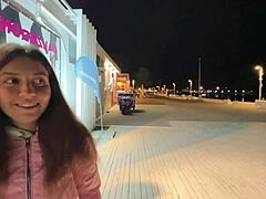 public agent spots a cute girl and fills her up in an outdoor encounter