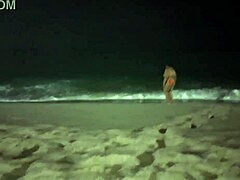 Exhibiting My Big Natural Tits And Big Pussy Lips On The Beach With Tasty Pee