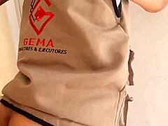 Colombian engineer Nataly feels so aroused fucking doggystyle before work. Her perfect body and ass get covered in cum, making her moan with intense passion