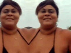 Exhibiting My Big Natural Tits And Big Pussy Lips On The Beach With Tasty Pee