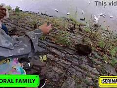 Duck Feeding Turns To Dick Sucking As Serina Swallows Dean's Cream In Curvy Babe Threesome.