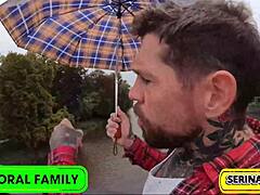 Duck Feeding Turns To Dick Sucking As Serina Swallows Dean's Cream In Curvy Babe Threesome.