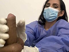patient's monster cock too hard for nurse to resist deepthroat?