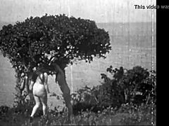 vintage hairy beavers nude in nature retro wild