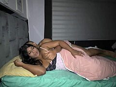 hey stepdad sneaks in bed and accidentally creams tight stepdaughter pussy full