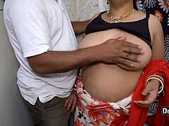 hot indian stepmom's big tits bounce on driver's cock