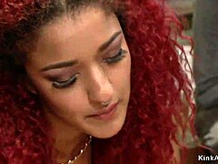 Bound Hot Slave Punished in Public Flower Shop BDSM