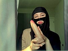 yo slutty muslim teacher 😍 deepthroating like a pro choking on that dick till she gags hard 🔥