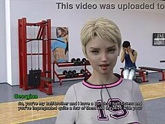 Hot Blonde Stepsis Takes Bigbro's Monster Cock Deep In Pussy While Boyfriend Watches At Gym