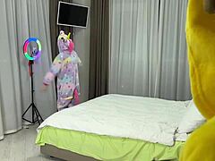 Friends' Secret DP Surprise for Skinny Girlfriend Ends in Cumshots