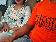 cute desi saara bhabhi fucked hard by huge dick in risky car outdoor!