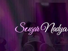 curly ebony babe's hairy pussy gets four hands shaved smooth service?