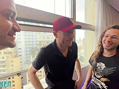 My naughty grandma got double penetrated by my friends at home!