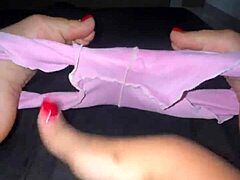 Colombian Student Flashes Cameltoe in Short PJs Fingers Creamy Cunt at Dawn POV