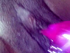 Ex ebony girlfriend vibes her pussy then slurps my cock