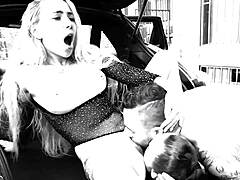 he grabs two married sluts in taxi and pounds their big asses doggystyle till orgasm