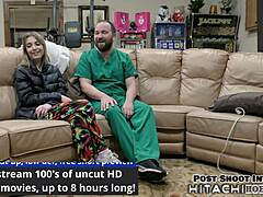 Freshman Daisy Bean Endures Doctor's Hitachi Wand Orgasm in Tampa Exam Latex Gloves