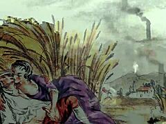 Vintage retro scenes capture antique erotic poses and sensual forms beautifully