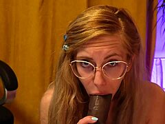 BLONDE TEEN SUCKS MONSTER BBC GAGS DEEP FOR FIRST TIME WITH BRACES