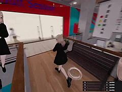 Naked Teen Emerges From Fitting Room Seducing Old Man With Her Irresistible Young Body