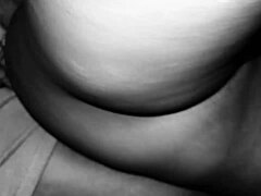 Curvy ebony wife submits juicy pussy asshole to big black cock roommate