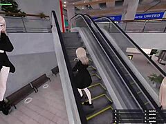 Naked Teen Emerges From Fitting Room Seducing Old Man With Her Irresistible Young Body