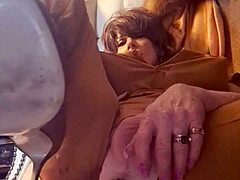 man i love stuffing my fine ass with this huge dildo crossdressing as shemale