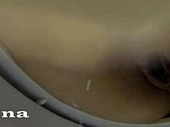 anal milk enema piss gapes fat milf asshole in public toilet!!