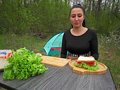 i trade my sandwich for this hungry girl's pov blowjob