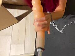 Cat red fetish girl gets aroused blows sex machine hard