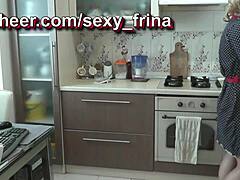 blonde milf teases hands-free cumshot on webcam