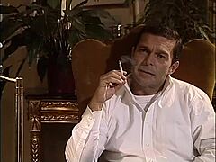 Aunt teases with wet pussy before deep blowjob facial cumshot and swallow