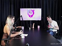 Jow jow casts bruna carlos in sheer red lingerie tease.