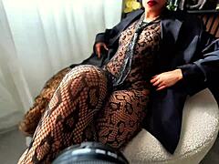 sexy colombian model's oiled photoshoot ends in rough creampie cowgirl pounding