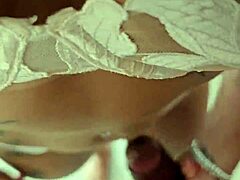 She took big black cock bareback deep in ass till creampie overflow