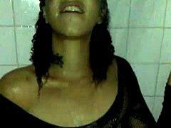 Brook Starr gulps golden shower in shower