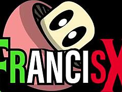 Two Submissive Blonde Sluts with Big Tits Take Monster Cocks in Rough Threesome Ending with Creampie