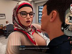 Hijab milf prison guard skips panties in ep 9! 👮‍♀️😈