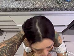 you see me pounding my busty latina maid's ass in kitchen?