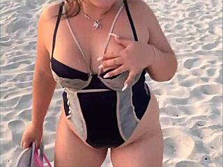 Public hotel encounter for horny teen
