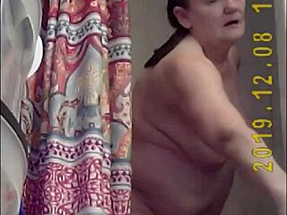 peeping in on naked grandma in bathroom