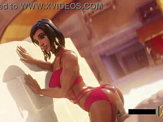 Adult cartoon explores Pharah’s spicy backside.