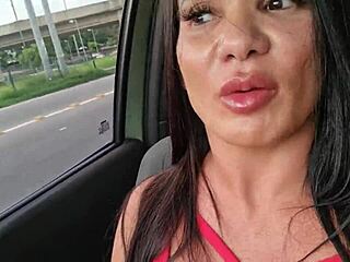Wild Brazilian backseat action