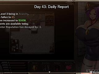 Karryn's prison cop office teasing hentai game scene